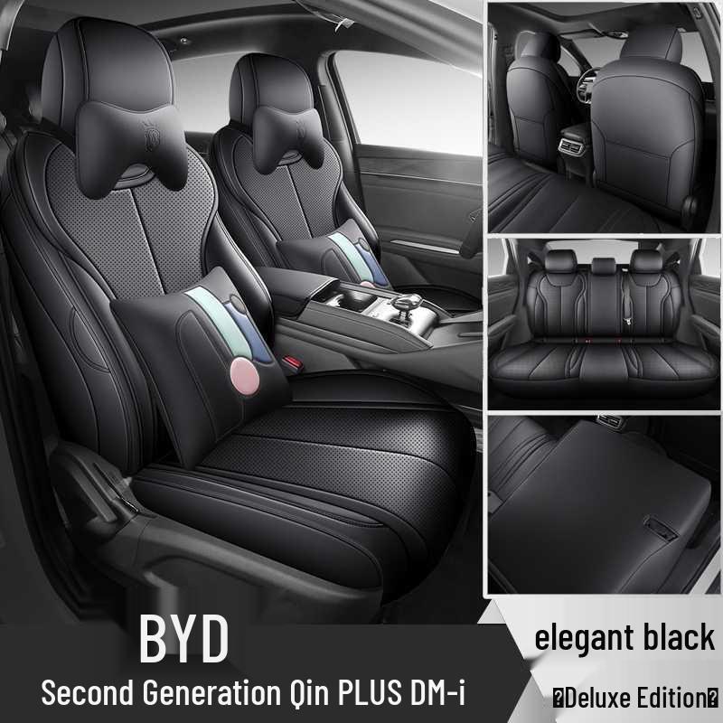 Чехлы на сиденья для BYD Qin Plus DM-i (25 шт.), Всесезонное, Полное покрытие для модели с интеллектуальным вождением