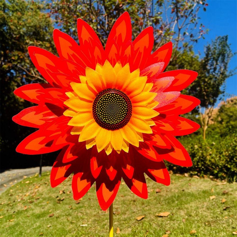 Multistyles Sunflower Windmill Garden Yard Wind Spinner Outdoor Party Picnic Decor