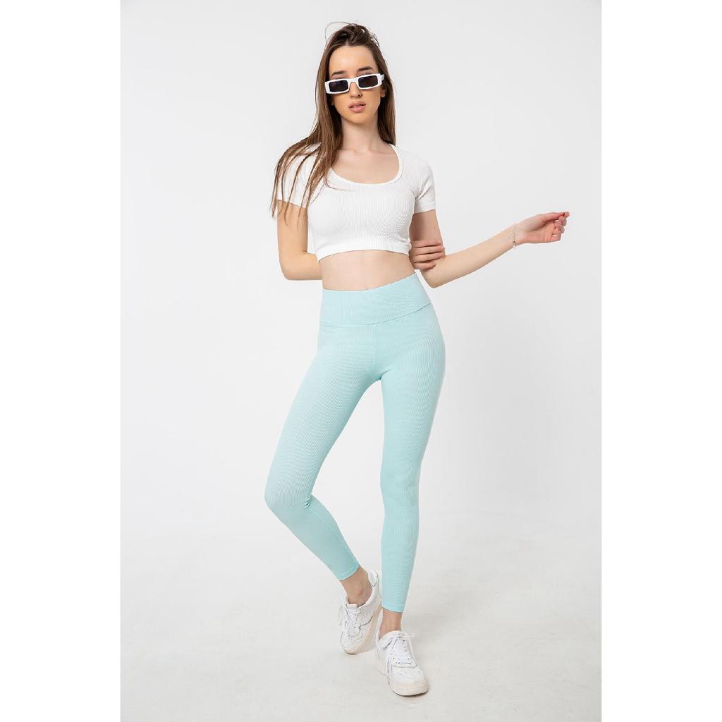 Индиго Индиго Индиго Трикотажные колготки в рубчик с завышенной талией и эластичной резинкой на талии