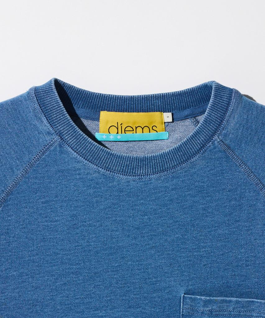 STCO Diems Genderless Raglan Terry Short Sleeve T-Shirt Blue (Oversized)_Ltswb06Csl