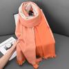 Double-Sided Color Matching Cashmere Scarf, Short Beard Scarf, Women'S Versatile High-End Warm Shawl