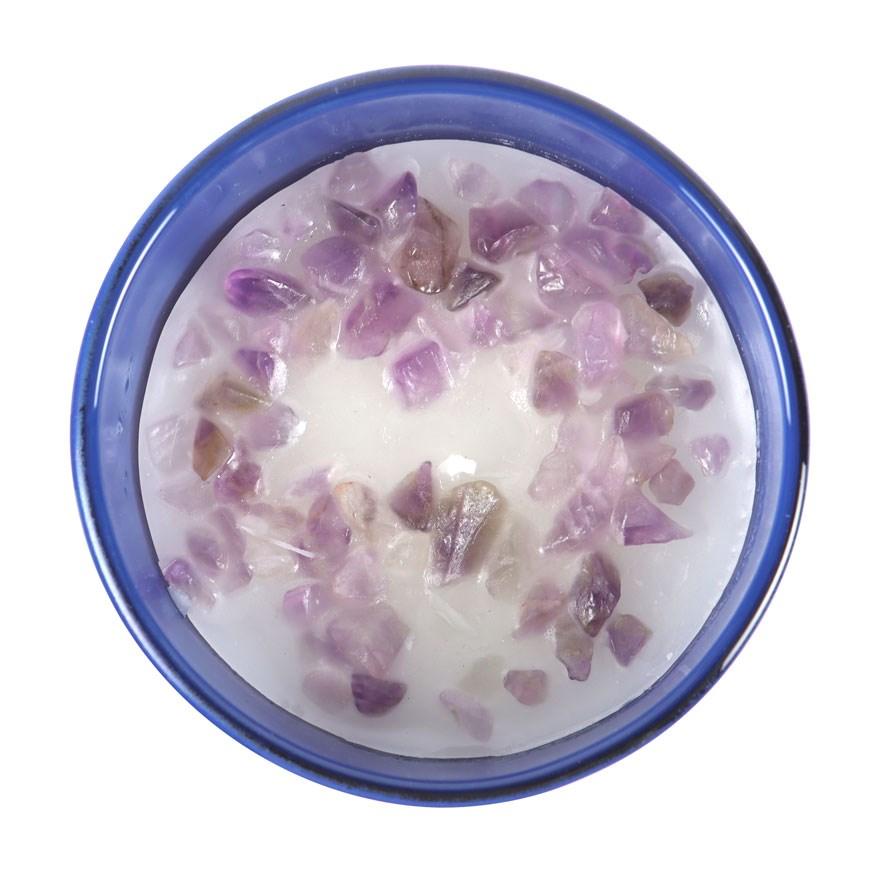 Something Different The Moon Amethyst Crystal Candle & Holder