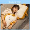 Plush Toast Bear Toy Back Cushion Stuffed Doll Bedrooms Decoration Kids Gifts