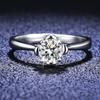Платиновые кольца Pt950, топ-пасьянс, 0,5 карата, Vvs1 D, цветное кольцо с муассанитом и бриллиантом, обручальное кольцо, ювелирные изделия для женщин