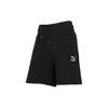 Solid Color Logo Casual Knit Shorts Women Bottoms Black 535270-01