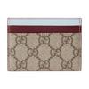 Gucci GG Logo Pattern Multi-Card Holder Women Wallets Beige Dark-Brown 818769-FAEEO-8575