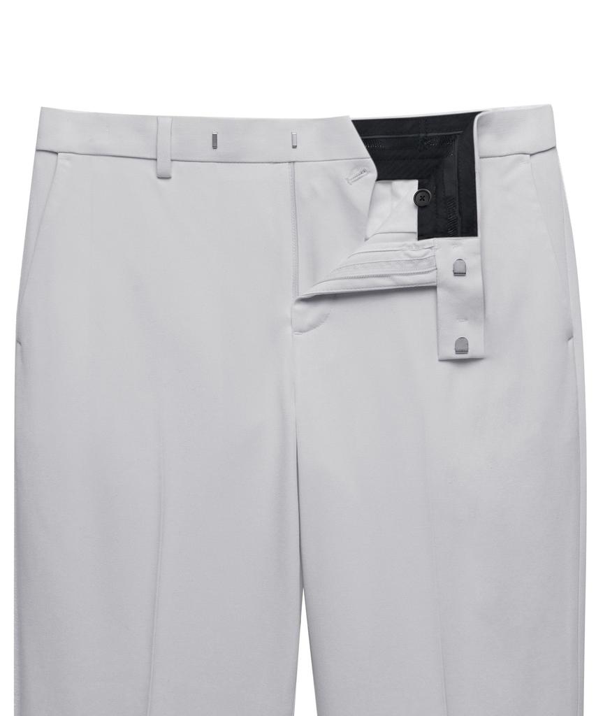 MUSINSA STANDARD Tapered Hidden Elastic Waist Length Slacks [Light Gray]