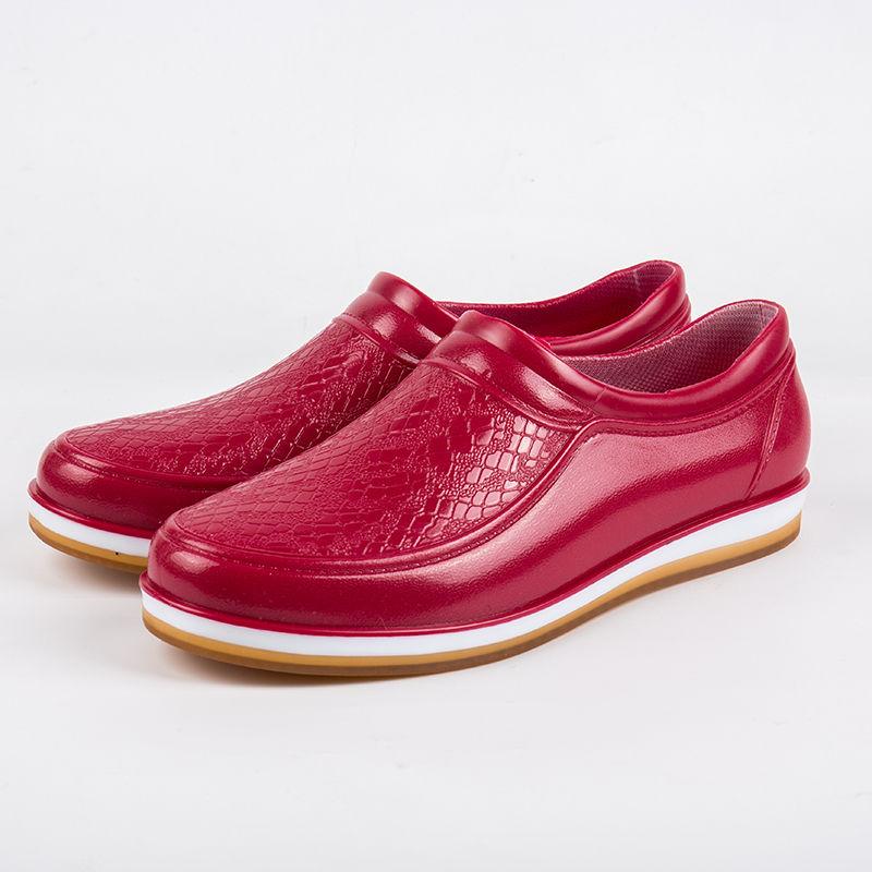 Модная унисекс обувь для воды, Домашняя кухонная обувь, Женские резиновые сапоги, Нескользящая подошва из ТПР, Неглубокие галоши, Подошва из коровьей кожи, Цвета, Капля