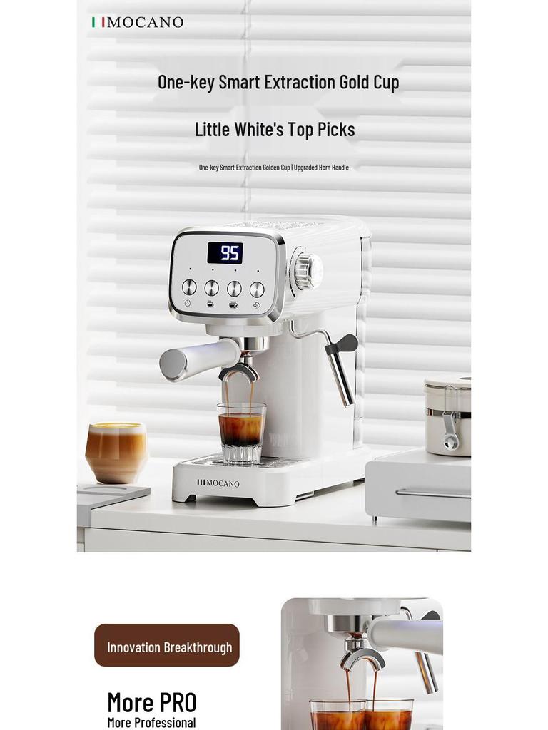 Обновленная полуавтоматическая эспрессо-машина с капучинатором для домашнего использования