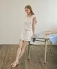 VIKINI VENDER Eridia Lace Frill Cap Sleeve Shirt