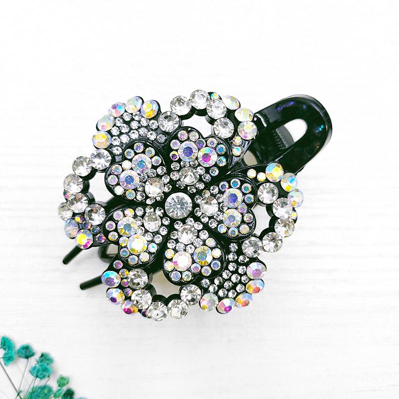 1 шт. Заколки-крабы для волос, Заколки для волос, Шпилька, Женский зажим для волос, Модный зажим-уточка, Пластик, Стразы