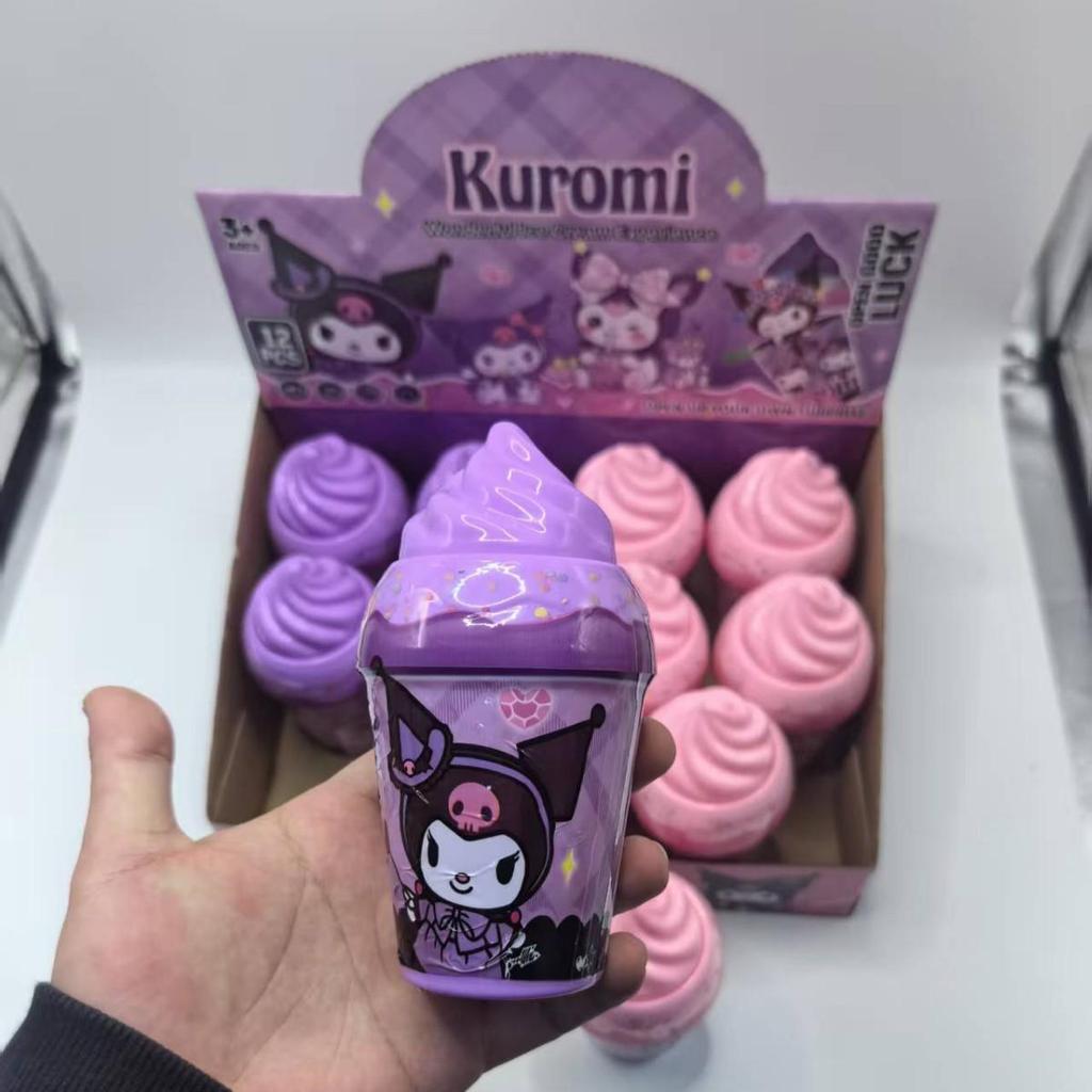 Фигурка-брелок Sanrio Kuromi Мороженое-эскимо с соответствующей карточкой Подвеска для рюкзака.