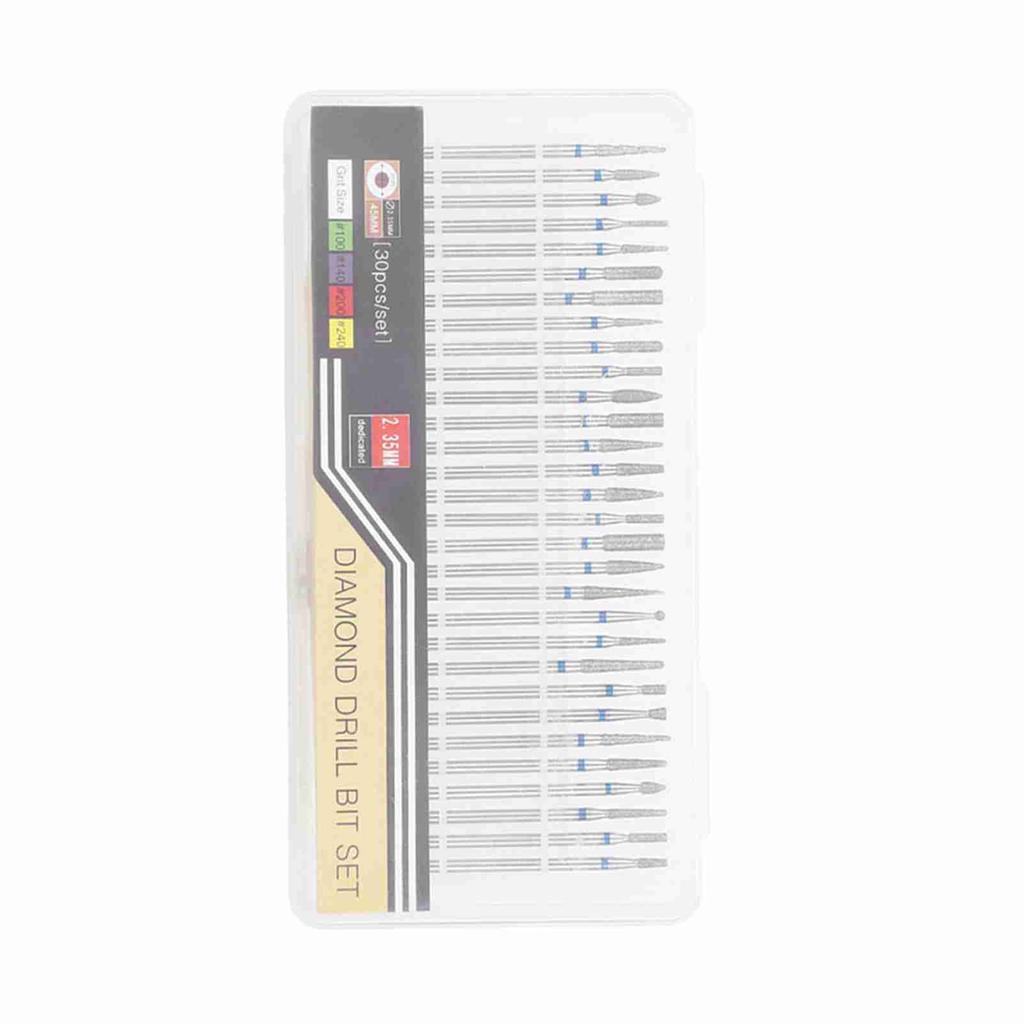 30шт. набор алмазных шлифовальных головок для маникюрного дизайна, набор для полировки, аксессуары для маникюрного аппарата B