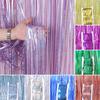 1 Set Laser Backdrop Rain Curtains Glitter Tinsel Foil Curtain Birthday Wedding Party Decoration MIT