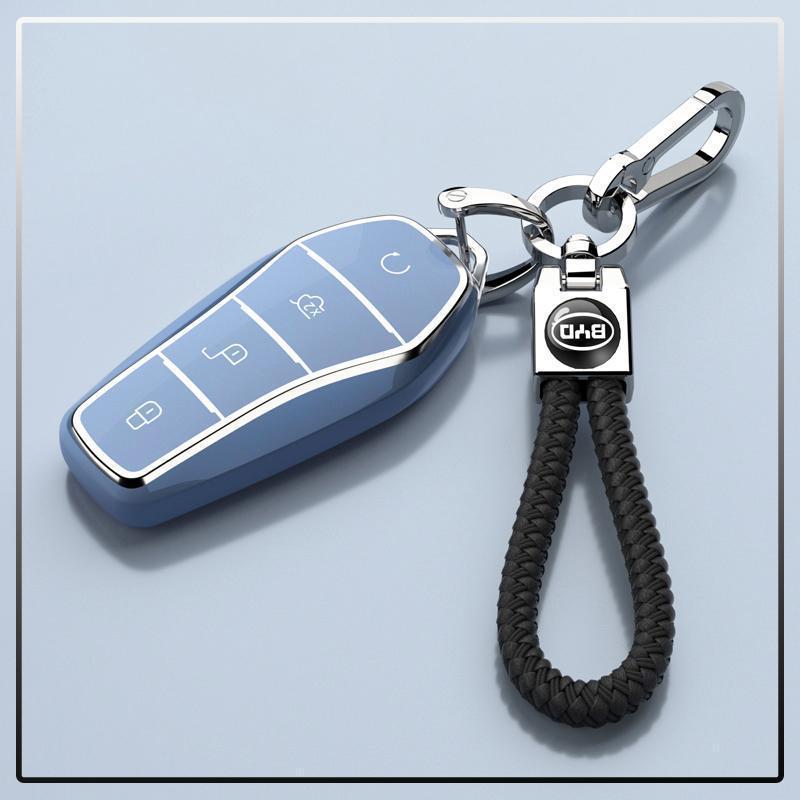 Чехол для ключа автомобиля BYD Yuan PLUS 2025 года с высококачественной защитной цепочкой для мужчин и женщин