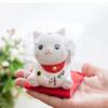 2,9-дюймовая керамическая фигурка кота удачи, украшение для рабочего стола, украшение в виде кота удачи, мини-фарфоровая фигурка котенка