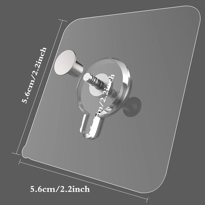 10 прозрачных самоклеящихся крючков — прочные, водонепроницаемые, установка без сверления для кухни и ванной комнаты