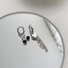 Модные Сердечные Вишневые Серьги-Иглы с Кисточками в Корейско-Японском Стиле для Женщин - Ретро Хип-Хоп Любовь Манжеты Аксессуары