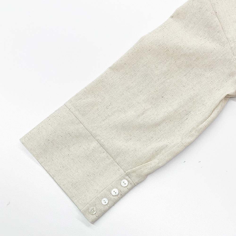 2026 Spring/Summer Simple Loose Linen Women's Shirt - Middle East Europe America