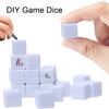 50 шт. 16 мм/18 мм пустые игральные кости белые кубики пустые игральные кости набор для настольной игры в классе сглаженная поверхность шестигранные игральные кости