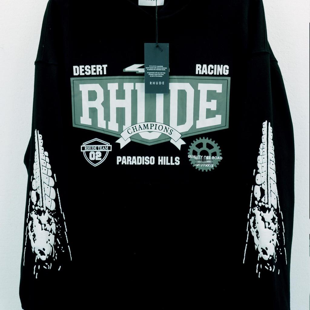 Толстовка с капюшоном RHUDE 25SS Геометрическая - Модная мужская куртка в европейском и американском стиле