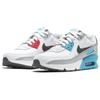 Nike Кроссовки Air Max 90 Leather Белые Хлорно-синие GS CD6864-108