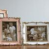 Antique Resin Art Golden Trim Photo Frame With Intricate Carved Pattern Tabletop Decors Picture Frame For Home Aesthetic