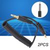 2Pcs Universal Type Digital Camera 3.5mm‑6.35mm Synchronization Connecting Line Cable Set
