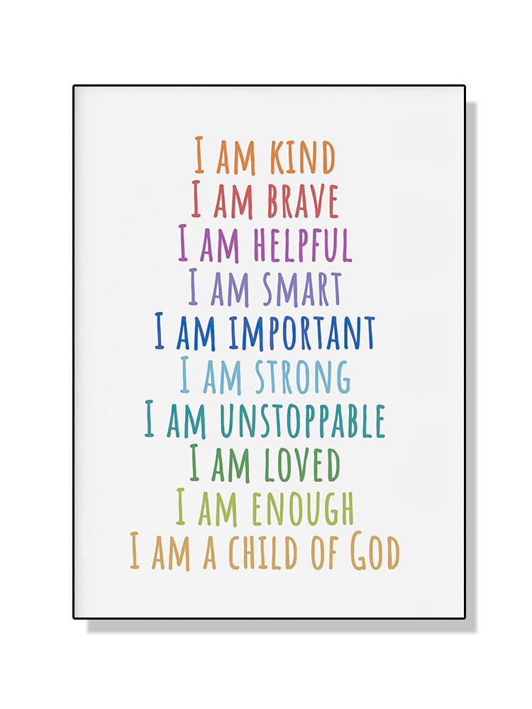 Inspirational Quote Know Your Worth Smile And Be Happy Poster Canvas Painting Abstract Wall Art For Living Room Home Decor