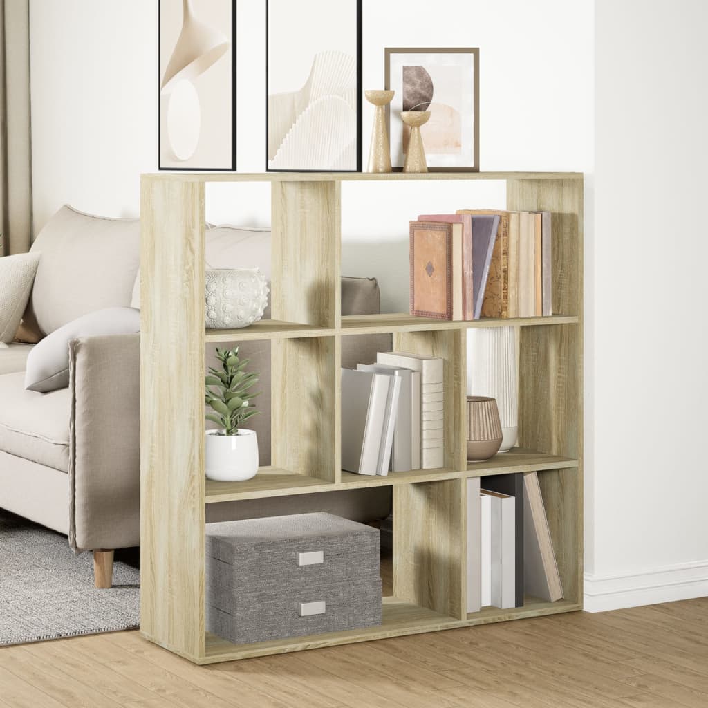 Room Divider Bookshelf Sonoma Oak 102x29x103.5 cm