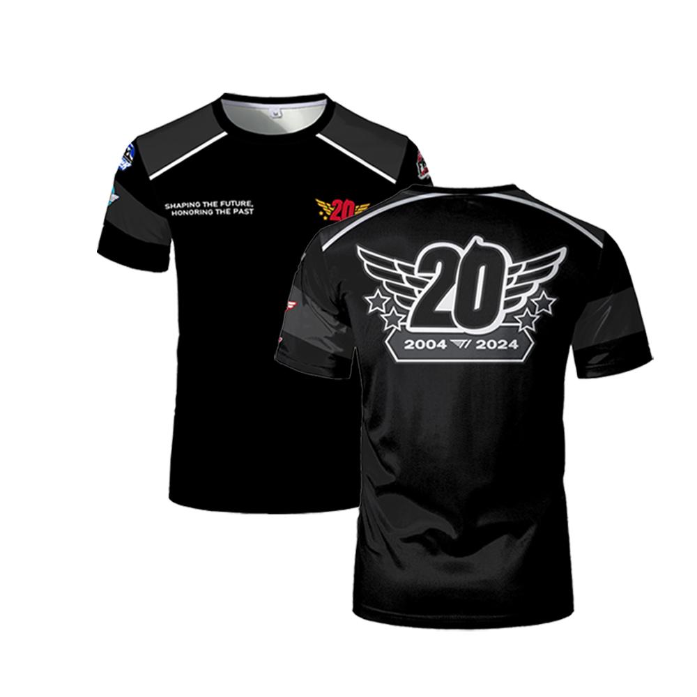 T1 E-sports Club Новые 20-летние футболки ограниченной серии League Of Legends T1 Trendy T Shirt Faker Fan Support Tops