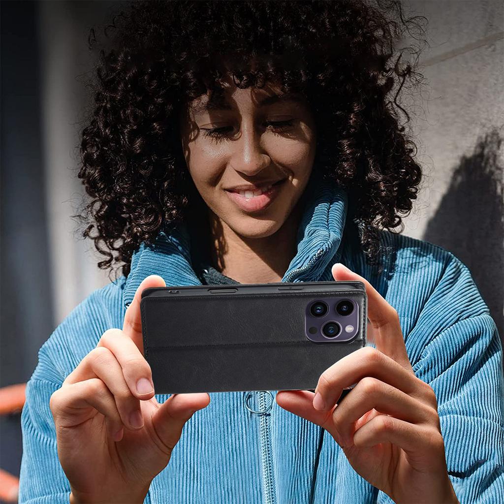 LC.IMEEKE Кожаный чехол для iPhone 16 Pro Max с блокировкой RFID и слотами для карт, чехол для телефона