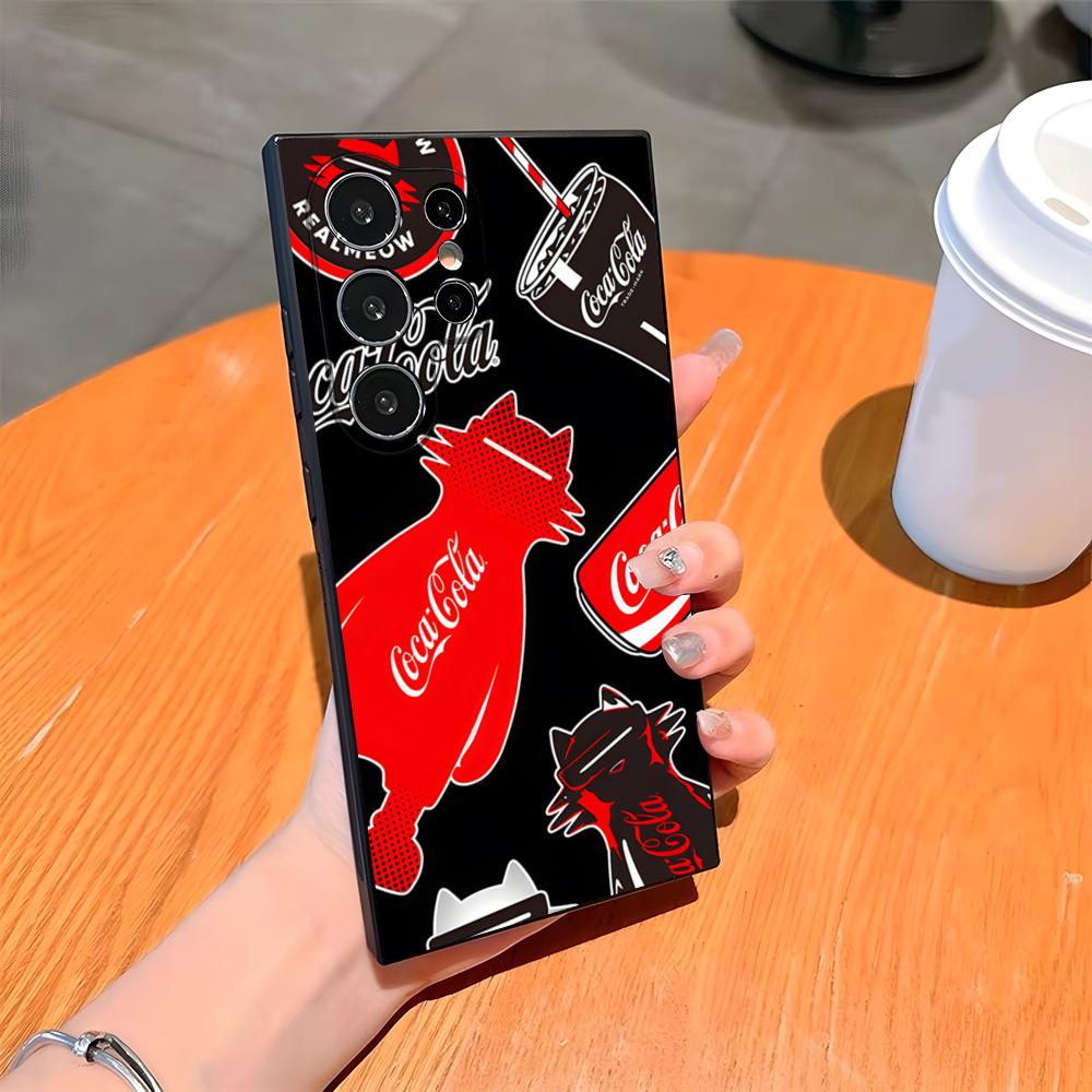 C-Coca-Fashion Cola Phone Case For Samsung S26 S25 Ultra S24 S23 Fe S22 S20 S21 Plus A54 A34 A53 A16 Back Cover