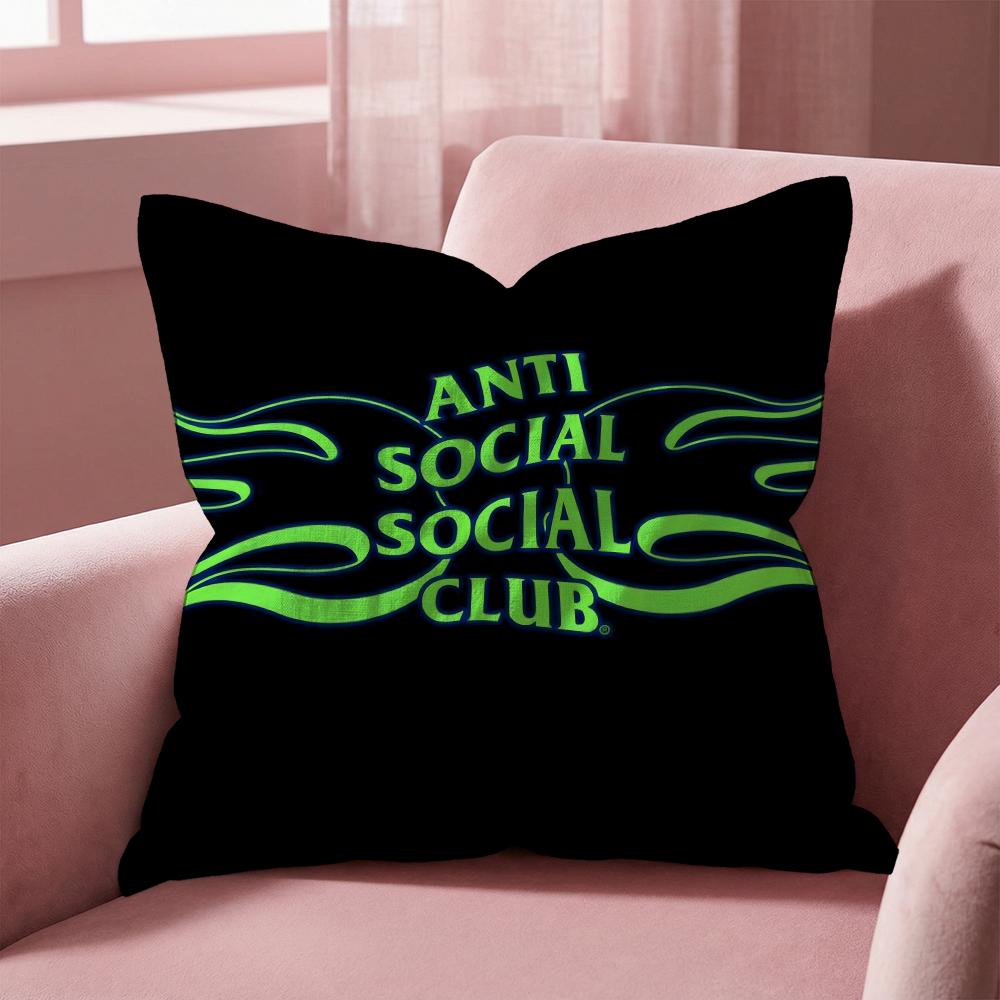 A-Anti Social Social Club Наволочка Многоцелевая Наволочка для Подушки для Дома и Автомобиля - Двусторонняя, Мягкая и Прочная для Повседневного Использования