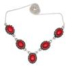 Серебряное ожерелье ручной работы из красного оникса на День матери, 20 дюймов