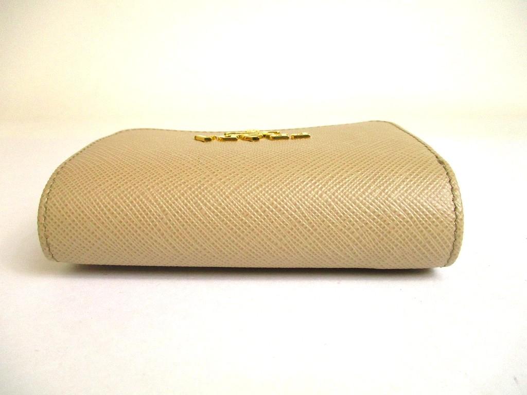 Authentic PRADA Sand Saffiano Leather Multicolor Trifold Wallet Compact Wallet #a876  Refurbished
