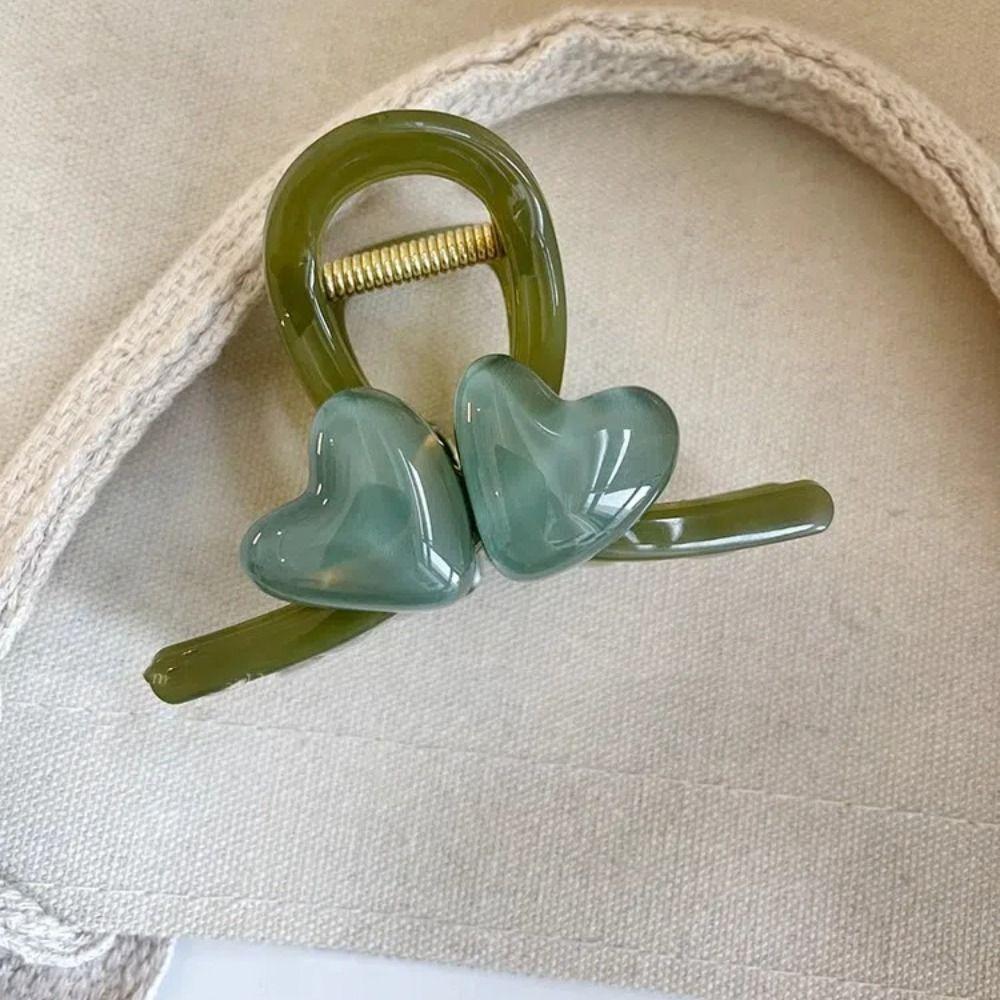Headwear Heart Shark Clip Korean Style Resin Shark Clip Hair Accessories Love Hair Claw  Festival