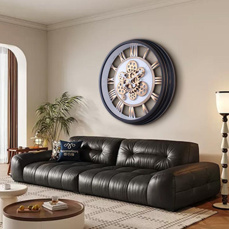 Настенные часы с шестеренками Часы в индустриальном стиле Трехмерное искусство Новые часы необычной формы Инкрустированные трехмерные бесшумные динамические часы