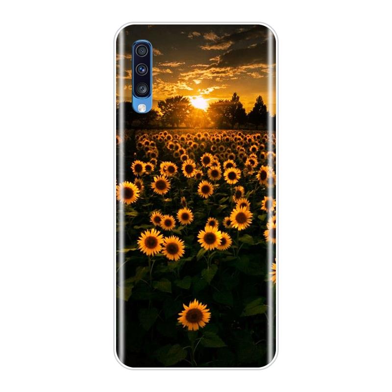 Чехол для телефона с подсолнухом для Samsung Galaxy A40 A30 A20 A10, силиконовая мягкая задняя крышка из ТПУ для Samsung Galaxy A80 A70 A60 A50, чехлы