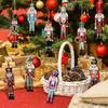 12/24/36pcs Christmas Wooden Decorations Hanging Ornaments Nutcracker Classic Christmas Tree Decoration for Holiday Decorations