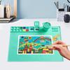 Silicone Mat For Painting Silicone Sheet With Palette Reusable Graffiti Craft Mat With Cup Washable Drawing Board For Kids DIY