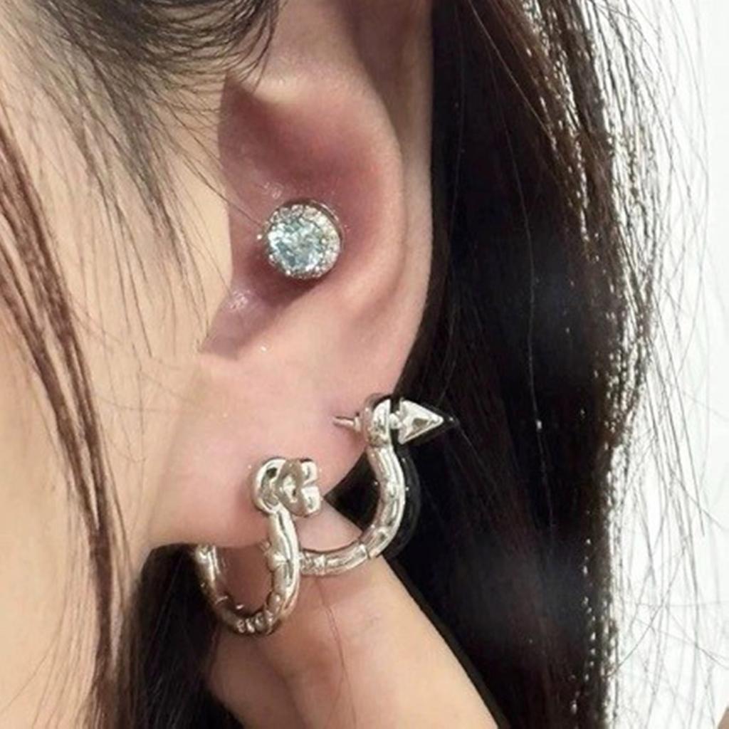 Стильные серьги-кольца U-образной формы с дизайном букв в различных цветах, портативный ювелирный аксессуар для модных мужчин и женщин