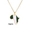 HY European and American Stainless Steel African Diamond Drop Necklace with Bamboo Chain Unisex Gift Jewelry