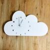 Basswood Cute Cloud Shape Wall Clock Children Room Silent Clock Exquisite Decorations