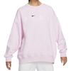Nike As W Nsw Cozy Flc Os Crew Neck Casual Loose American Retro Sweatshirt Women sweatshirt Pink FV4012-663