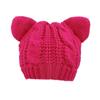 Women Knit Slouchy Cat Ears Woolen Hat  Chunky Baggy Hat Winter Soft Warm Ski Cap