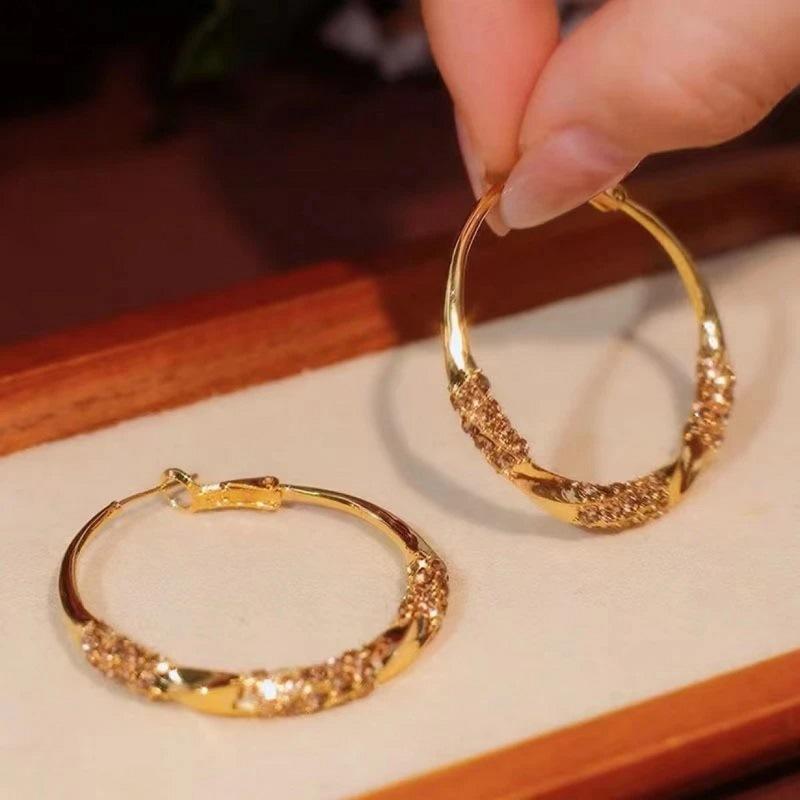 111 Серебряная Игла Модные Универсальные Легкая Роскошь Высококачественные Большие Круглые Серьги, Новые Модные Преувеличенные Серьги с Индивидуальностью Серьги Женские