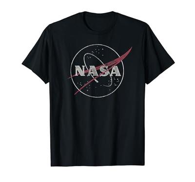 NASA Ретро Потертый Логотип Жука Исследование Космоса Наука Футболка