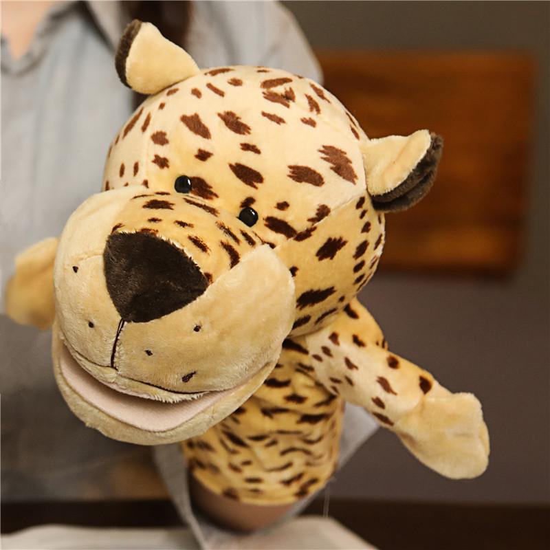 Cute Animal Hand Puppet Toy Gloves Open Mouth Can Move Dinosaur Lion Wolf Doll Tiger Children'S Gift