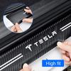 SGJPH1 Car Door Sill Carbon Fiber Sticker Threshold Side Anti Scratch Tape Waterproof Decal For Tesla Model 3 Model X Model S Model Y